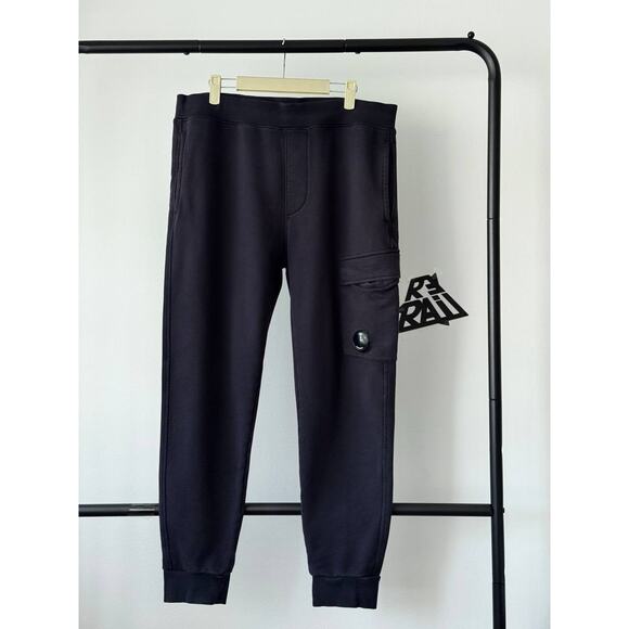 CP Company Lens Cargo Navy Sweatpants - Picture 1 of 8